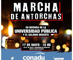 AGDU adhiere a la Marcha de Antorchas en defensa de la universidad pública